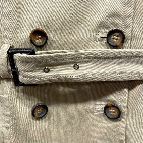 ZARA double breasted belted trench coat size medium - Picture 4 of 11